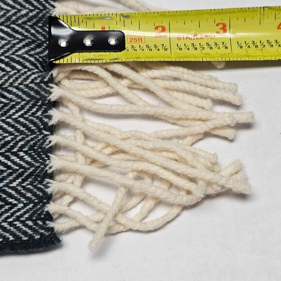 100% Lambswool Wool Unisex Men Women Herringbone FOXFORD Scarf Made in Ireland - Picture 7 of 9